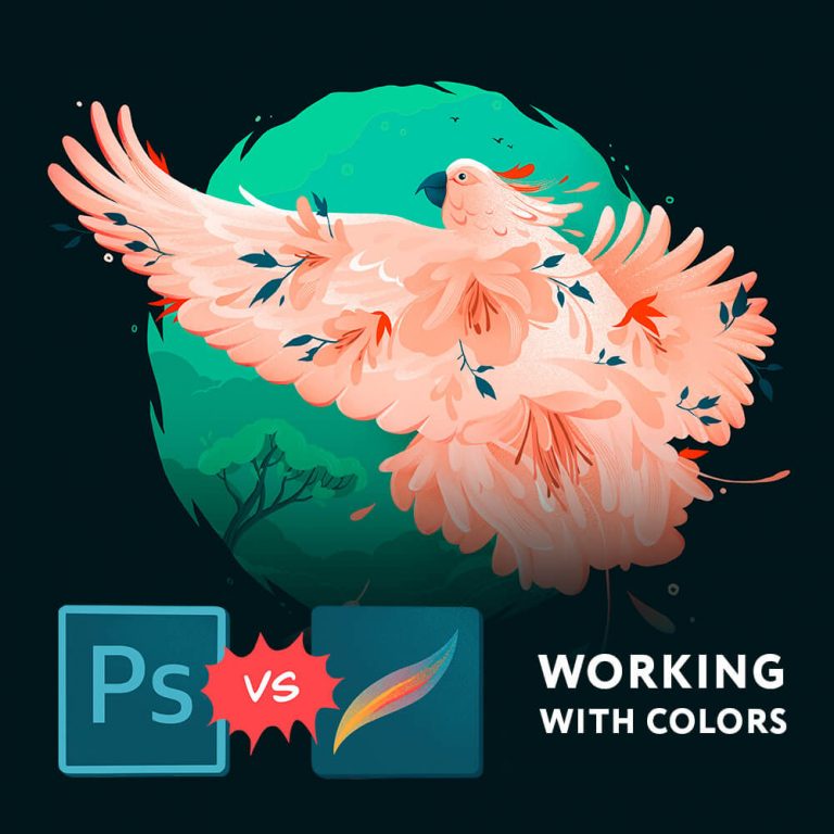 Working with Colors in Procreate vs Photoshop